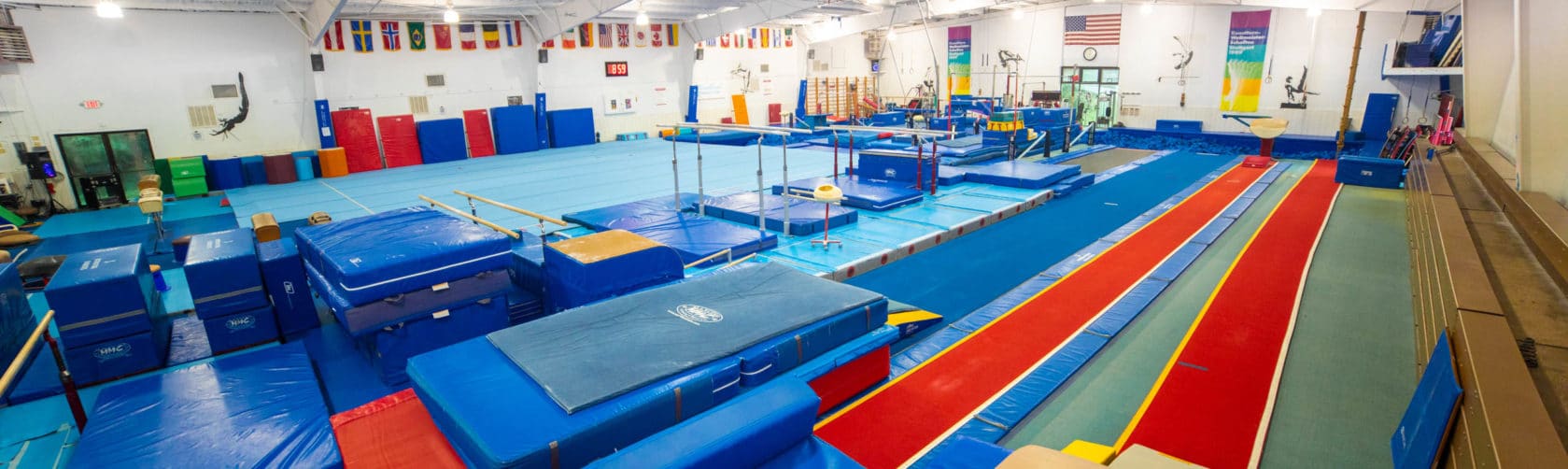 Gymnasium with mats
