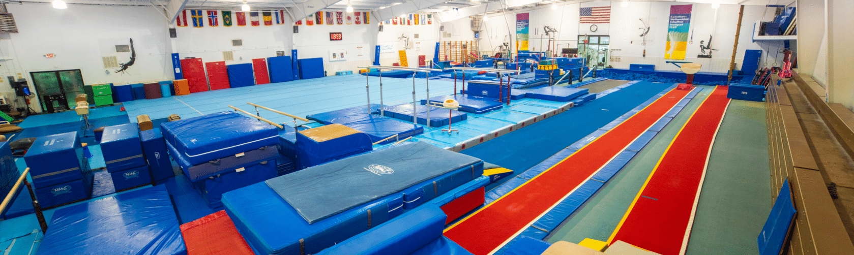 Gymnasium with mats