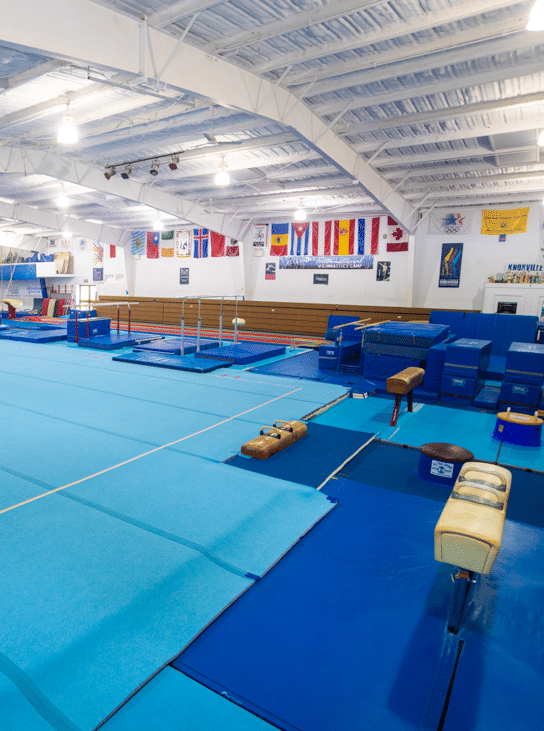 Gymnasium with mats